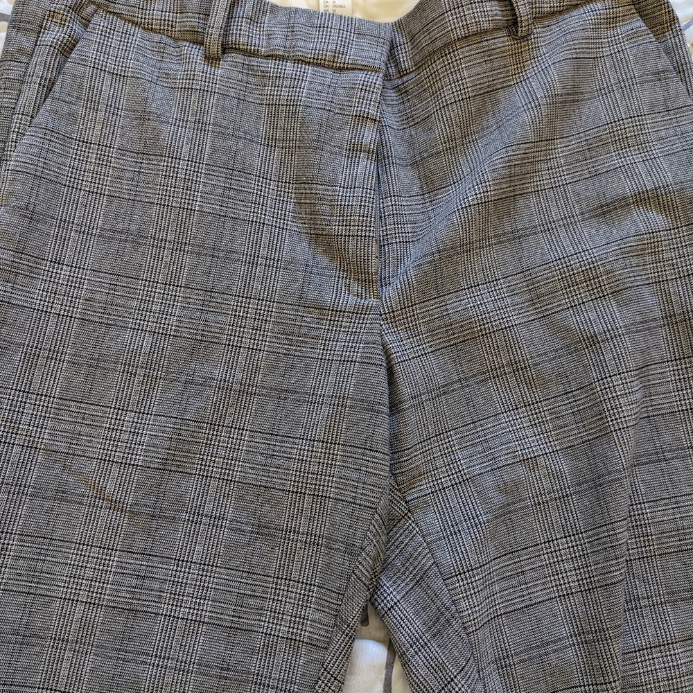Midrise gray plaid H&M slacks size 12